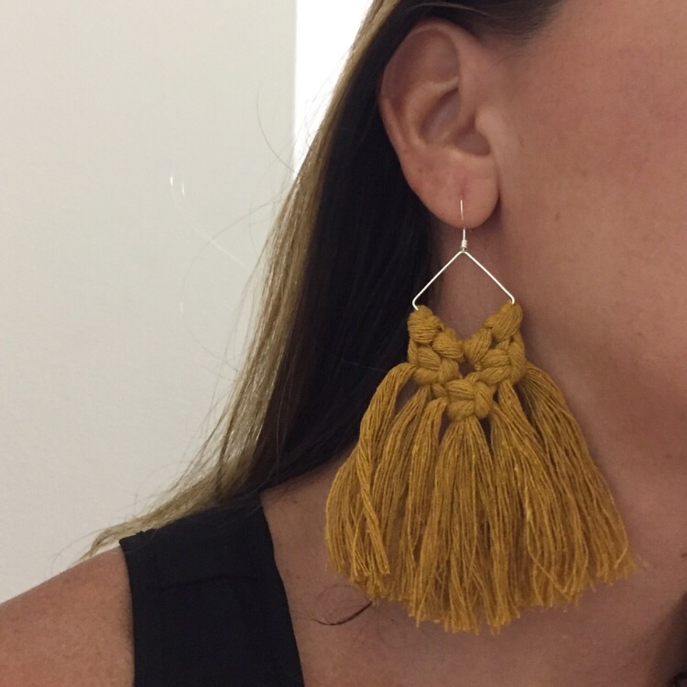 Handmade macrame earrings